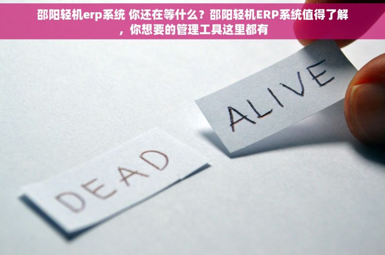 邵阳轻机erp系统 你还在等什么？邵阳轻机ERP系统值得了解，你想要的管理工具这里都有