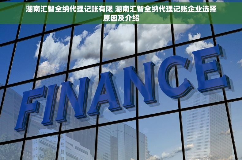 湖南汇智全纳代理记账有限 湖南汇智全纳代理记账企业选择原因及介绍