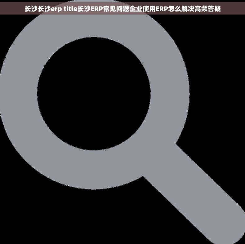 长沙长沙erp title长沙ERP常见问题企业使用ERP怎么解决高频答疑