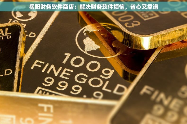 岳阳财务软件商店：解决财务软件烦恼，省心又靠谱