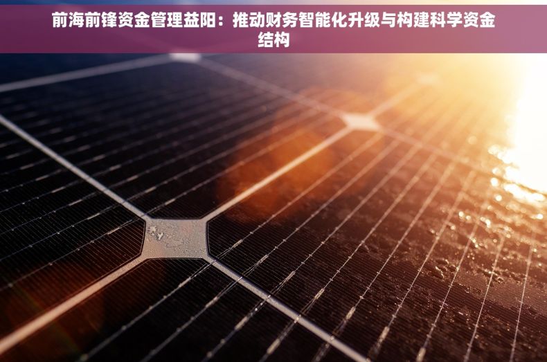 前海前锋资金管理益阳：推动财务智能化升级与构建科学资金结构
