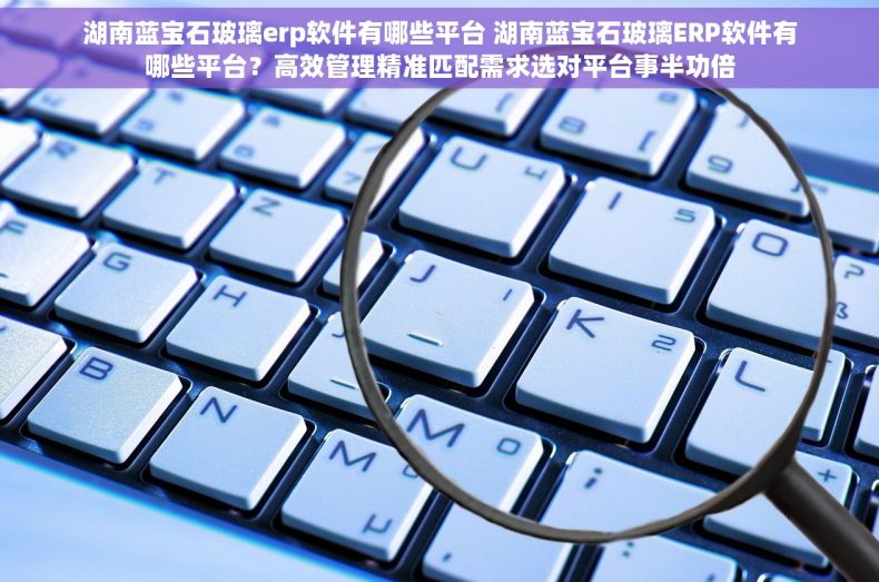 湖南蓝宝石玻璃erp软件有哪些平台 湖南蓝宝石玻璃ERP软件有哪些平台？高效管理精准匹配需求选对平台事半功倍