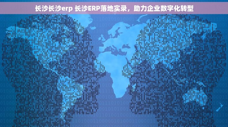 长沙长沙erp 长沙ERP落地实录，助力企业数字化转型