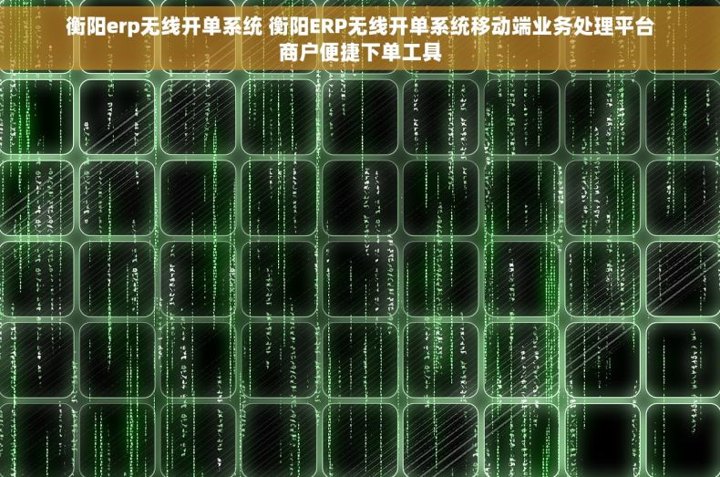 衡阳erp无线开单系统 衡阳ERP无线开单系统移动端业务处理平台商户便捷下单工具