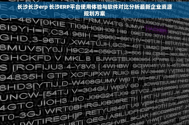 长沙长沙erp 长沙ERP平台使用体验与软件对比分析最新企业资源规划方案