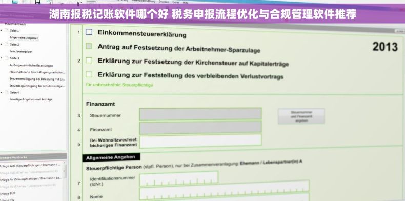 湖南报税记账软件哪个好 税务申报流程优化与合规管理软件推荐