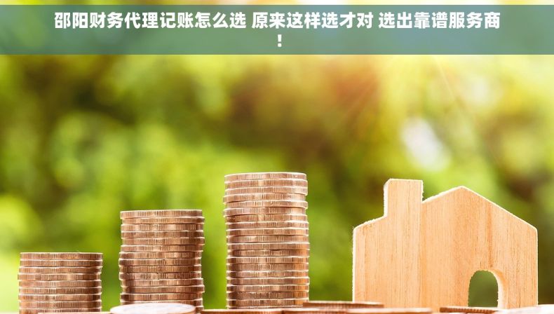 邵阳财务代理记账怎么选 原来这样选才对 选出靠谱服务商！