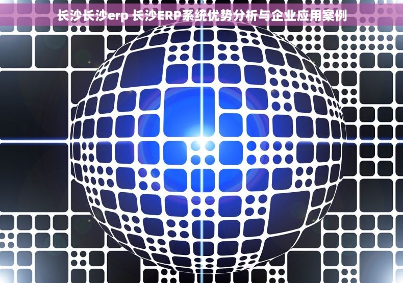 长沙长沙erp 长沙ERP系统优势分析与企业应用案例