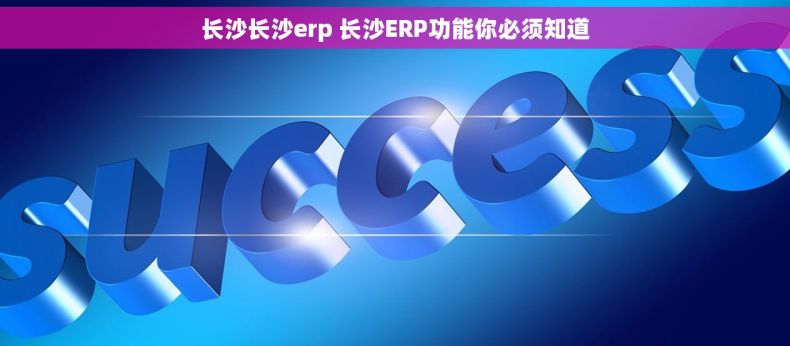 长沙长沙erp 长沙ERP功能你必须知道