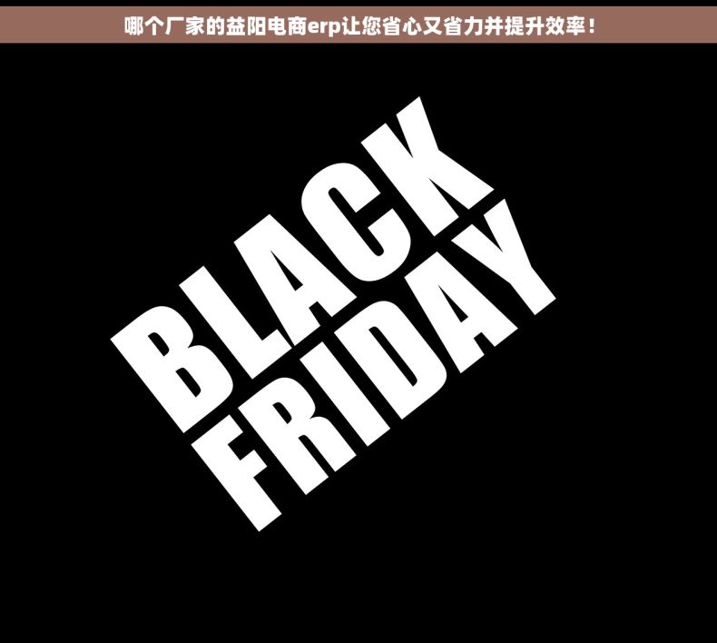 哪个厂家的益阳电商erp让您省心又省力并提升效率！