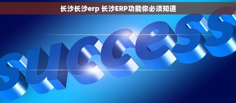 长沙长沙erp 长沙ERP功能你必须知道