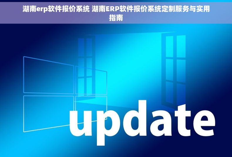 湖南erp软件报价系统 湖南ERP软件报价系统定制服务与实用指南