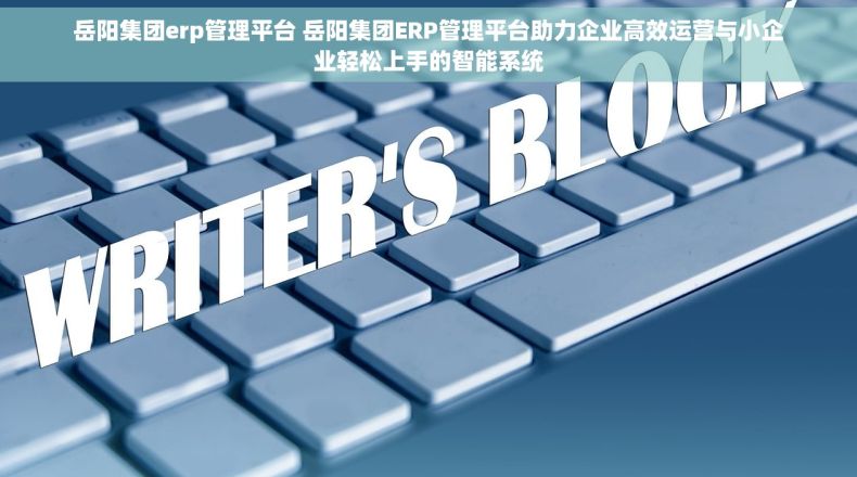 岳阳集团erp管理平台 岳阳集团ERP管理平台助力企业高效运营与小企业轻松上手的智能系统