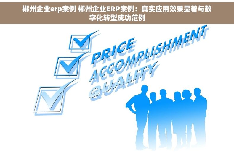 郴州企业erp案例 郴州企业ERP案例：真实应用效果显著与数字化转型成功范例