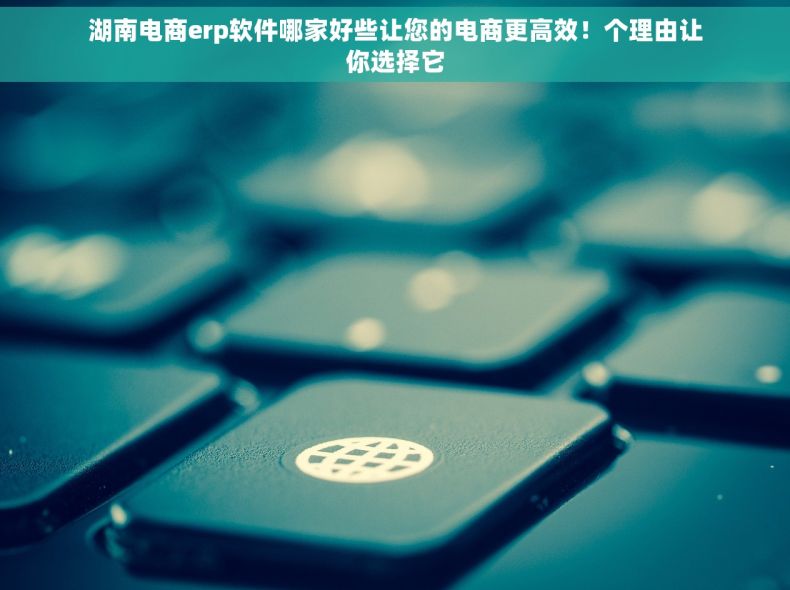 湖南电商erp软件哪家好些让您的电商更高效！个理由让你选择它