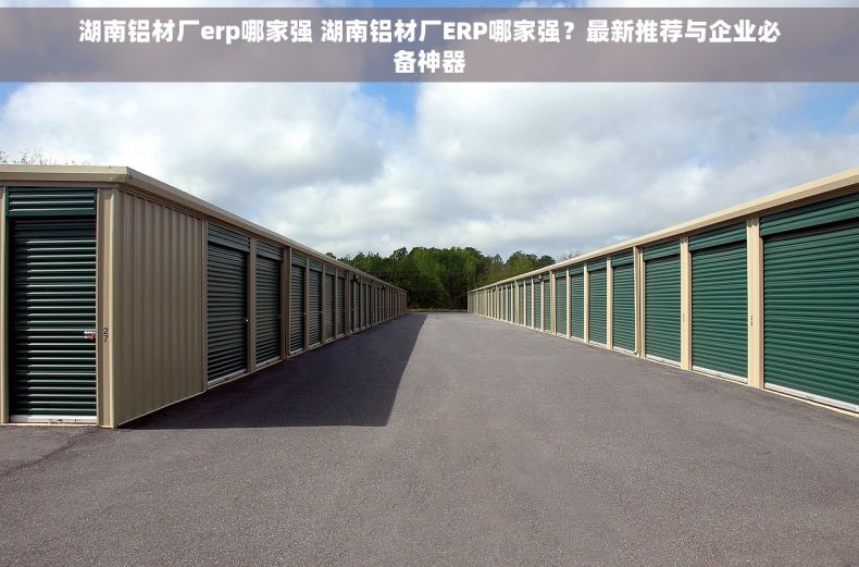 湖南铝材厂erp哪家强 湖南铝材厂ERP哪家强？最新推荐与企业必备神器