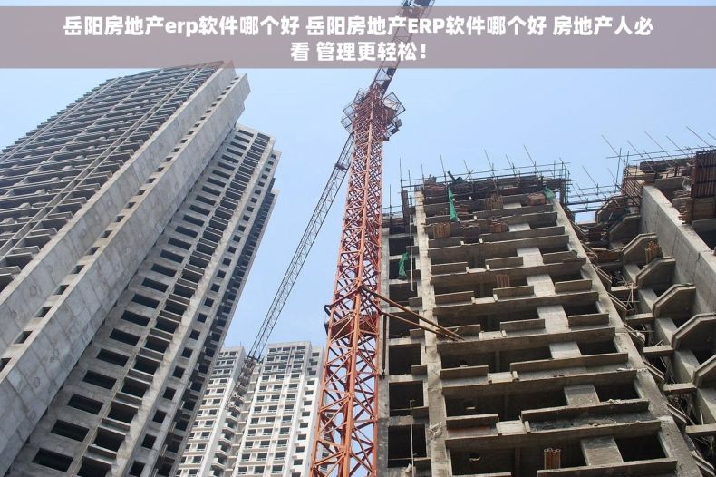 岳阳房地产erp软件哪个好 岳阳房地产ERP软件哪个好 房地产人必看 管理更轻松！