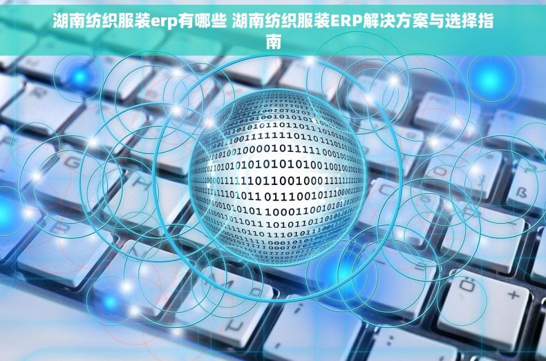 湖南纺织服装erp有哪些 湖南纺织服装ERP解决方案与选择指南