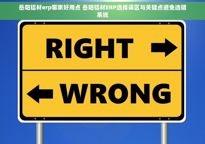 岳阳铝材erp哪家好用点 岳阳铝材ERP选择误区与关键点避免选错系统