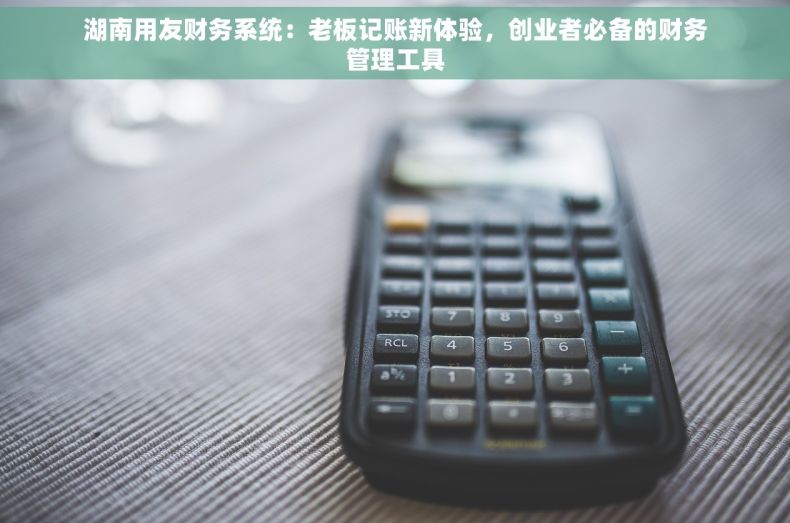 湖南用友财务系统：老板记账新体验，创业者必备的财务管理工具