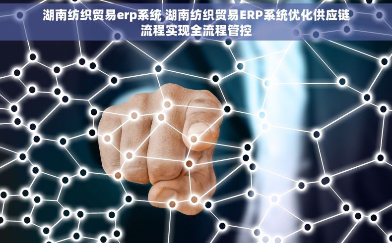 湖南纺织贸易erp系统 湖南纺织贸易ERP系统优化供应链流程实现全流程管控