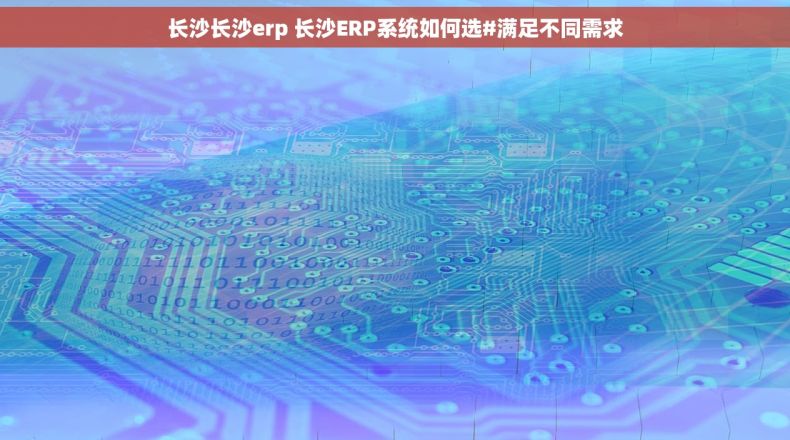 长沙长沙erp 长沙ERP系统如何选#满足不同需求