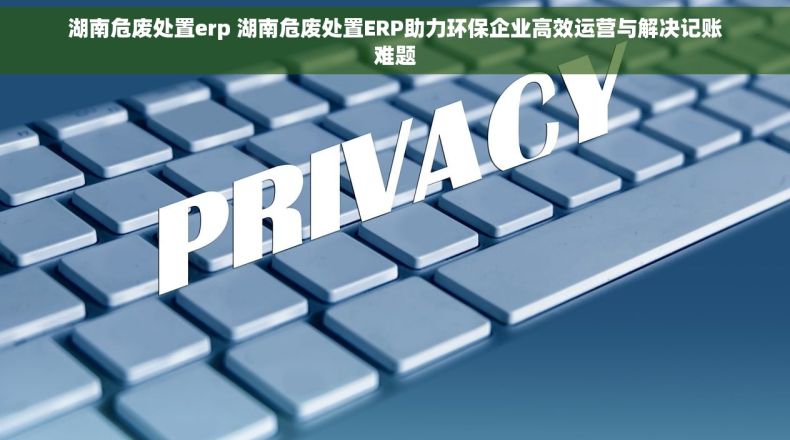 湖南危废处置erp 湖南危废处置ERP助力环保企业高效运营与解决记账难题