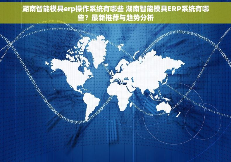 湖南智能模具erp操作系统有哪些 湖南智能模具ERP系统有哪些？最新推荐与趋势分析