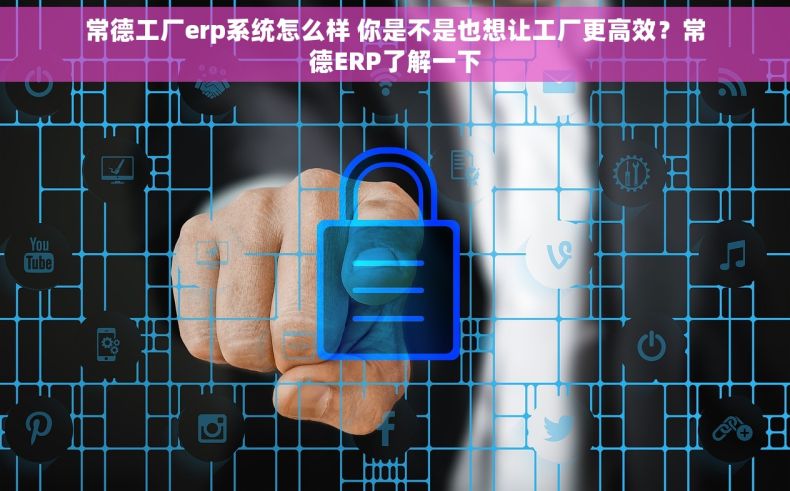 常德工厂erp系统怎么样 你是不是也想让工厂更高效？常德ERP了解一下