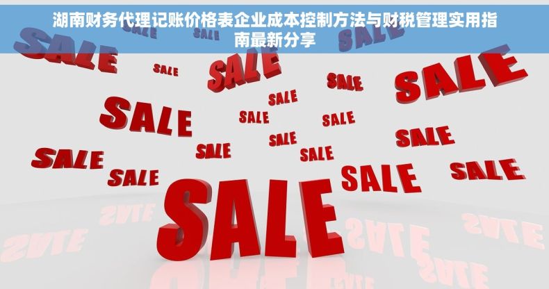 湖南财务代理记账价格表企业成本控制方法与财税管理实用指南最新分享
