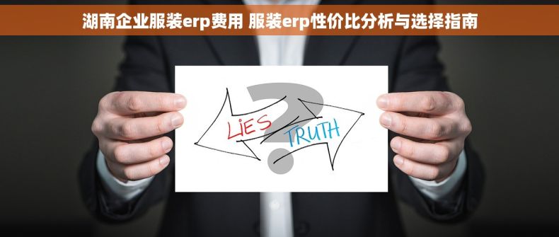 湖南企业服装erp费用 服装erp性价比分析与选择指南