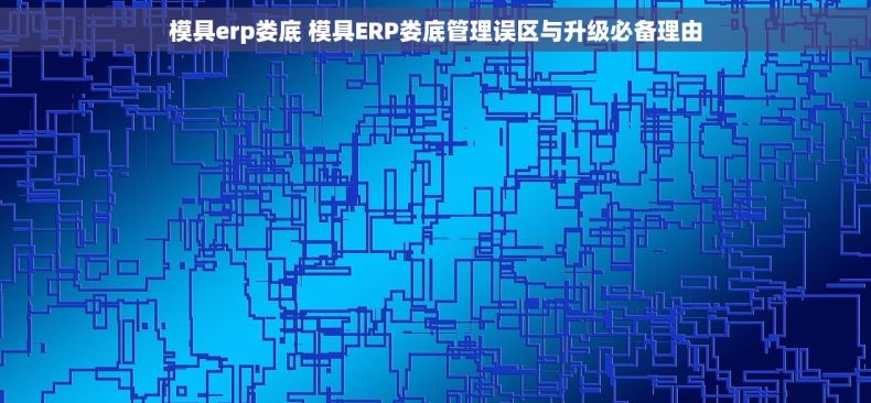 模具erp娄底 模具ERP娄底管理误区与升级必备理由