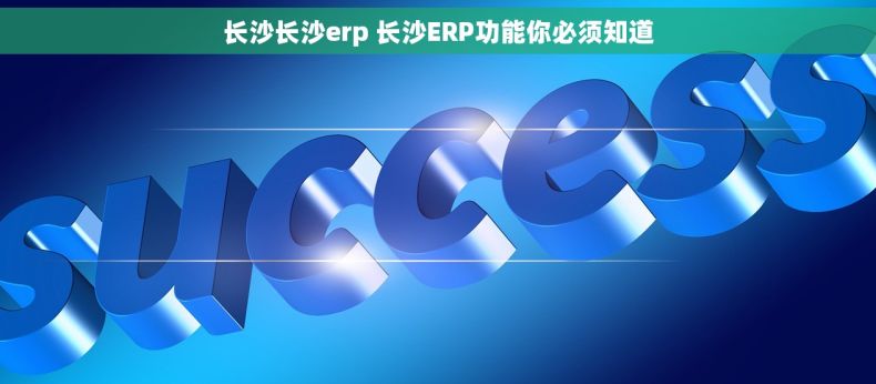 长沙长沙erp 长沙ERP功能你必须知道