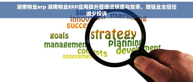 湖南物业erp 湖南物业ERP应用提升管理透明度与效率，增强业主信任减少投诉