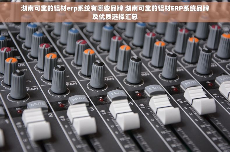湖南可靠的铝材erp系统有哪些品牌 湖南可靠的铝材ERP系统品牌及优质选择汇总