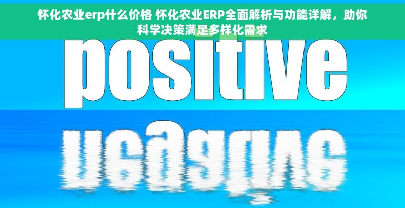 怀化农业erp什么价格 怀化农业ERP全面解析与功能详解，助你科学决策满足多样化需求