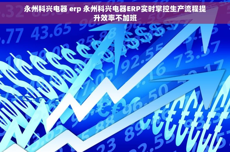 永州科兴电器 erp 永州科兴电器ERP实时掌控生产流程提升效率不加班