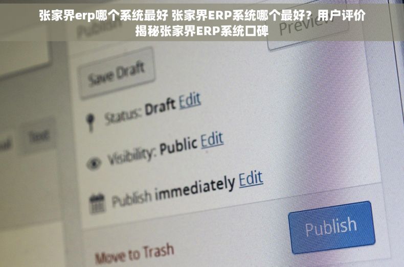 张家界erp哪个系统最好 张家界ERP系统哪个最好？用户评价揭秘张家界ERP系统口碑