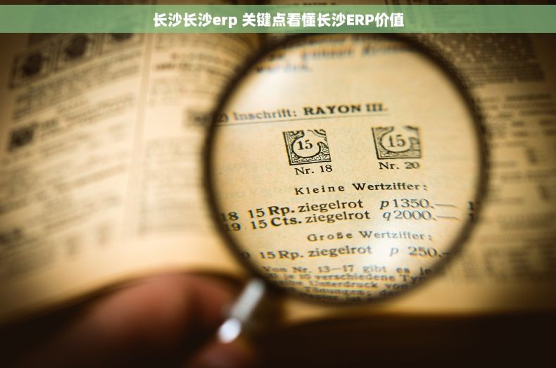 长沙长沙erp 关键点看懂长沙ERP价值