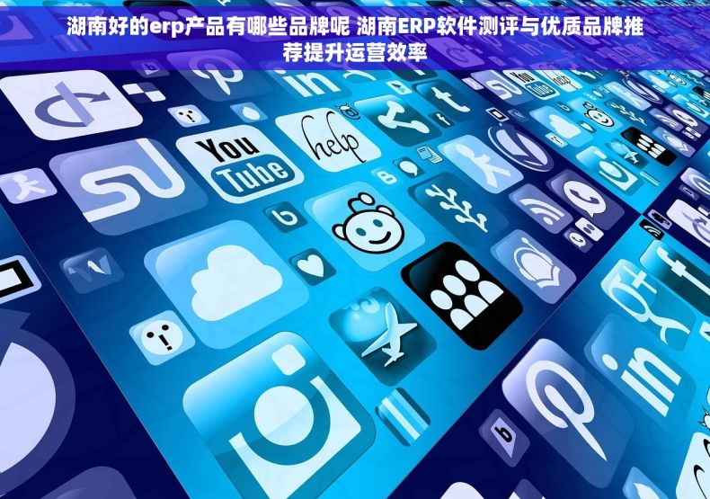 湖南好的erp产品有哪些品牌呢 湖南ERP软件测评与优质品牌推荐提升运营效率