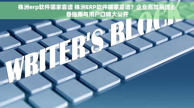 株洲erp软件哪家靠谱 株洲ERP软件哪家靠谱？企业高效管理必备指南与用户口碑大公开