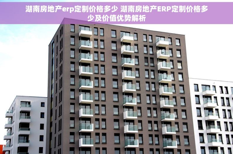 湖南房地产erp定制价格多少 湖南房地产ERP定制价格多少及价值优势解析