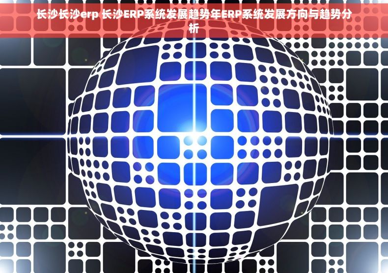 长沙长沙erp 长沙ERP系统发展趋势年ERP系统发展方向与趋势分析