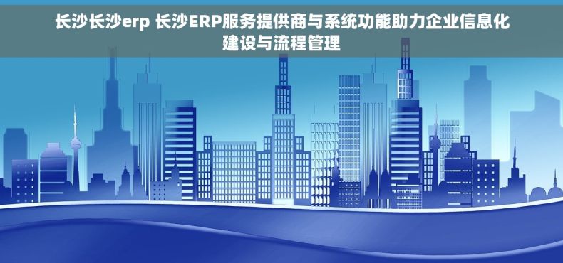 长沙长沙erp 长沙ERP服务提供商与系统功能助力企业信息化建设与流程管理