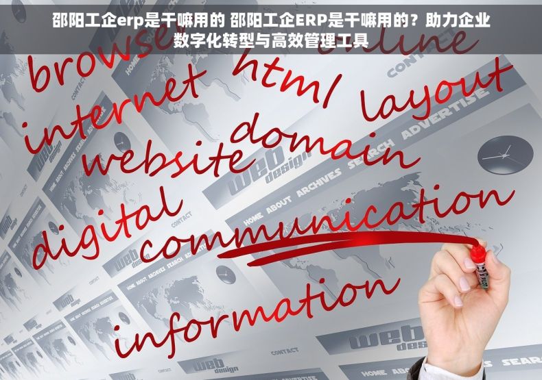 邵阳工企erp是干嘛用的 邵阳工企ERP是干嘛用的？助力企业数字化转型与高效管理工具