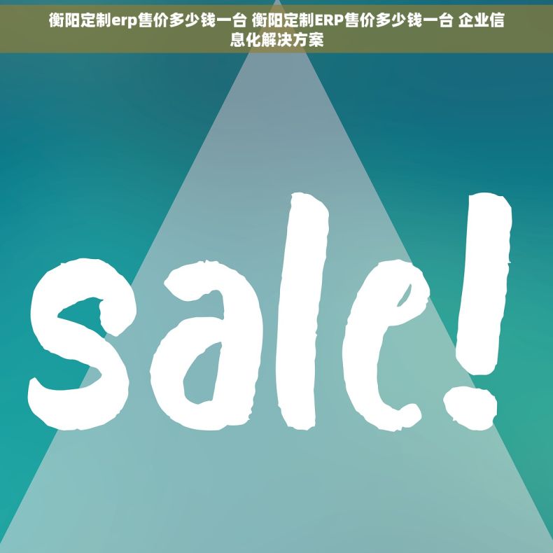 衡阳定制erp售价多少钱一台 衡阳定制ERP售价多少钱一台 企业信息化解决方案