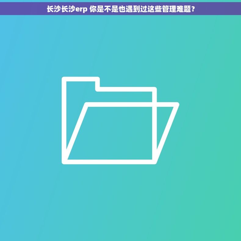 长沙长沙erp 你是不是也遇到过这些管理难题？