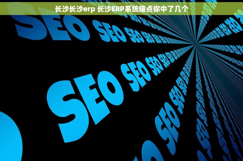 长沙长沙erp 长沙ERP系统痛点你中了几个