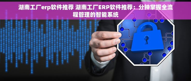 湖南工厂erp软件推荐 湖南工厂ERP软件推荐：分钟掌握全流程管理的智能系统