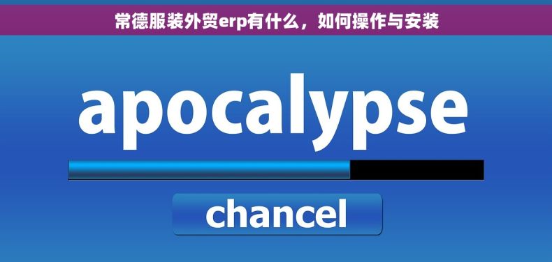 常德服装外贸erp有什么，如何操作与安装